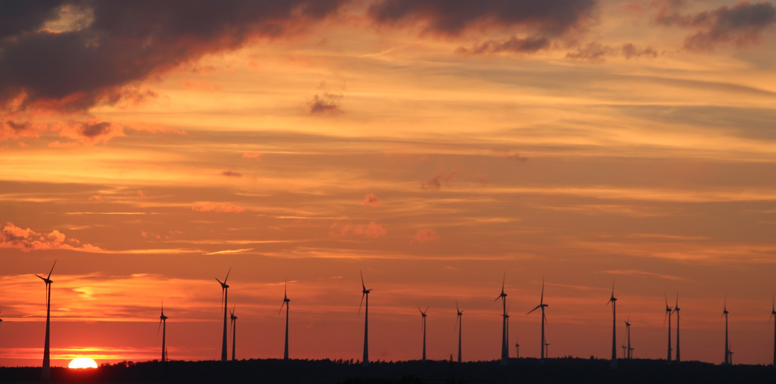 Sonnenuntergang im Hunsrück.
